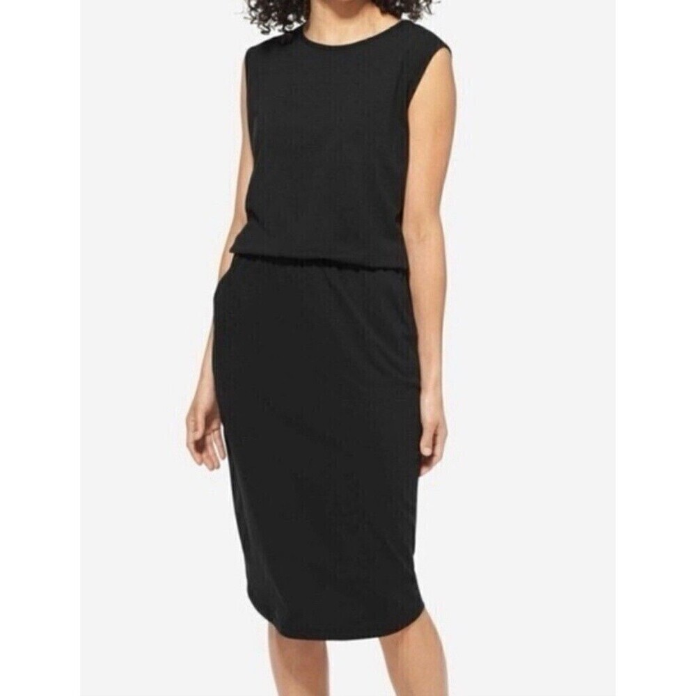 BOGO Tommy John Black Second Skin Cinched Dress Sleeveless Modal Pima Cotton L